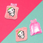 Small Hot Water Bag with Cover for Pain Relief